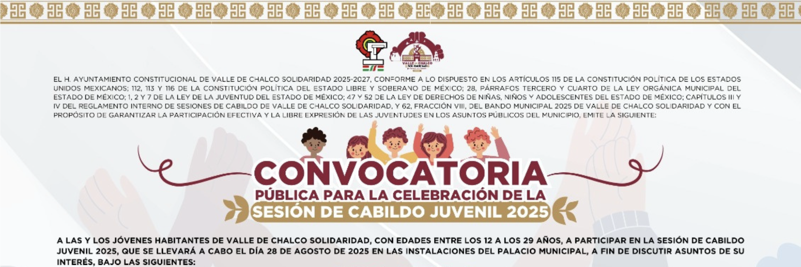 CONVOCATORIA: SESION DE CABILDO JUVENIL 2025