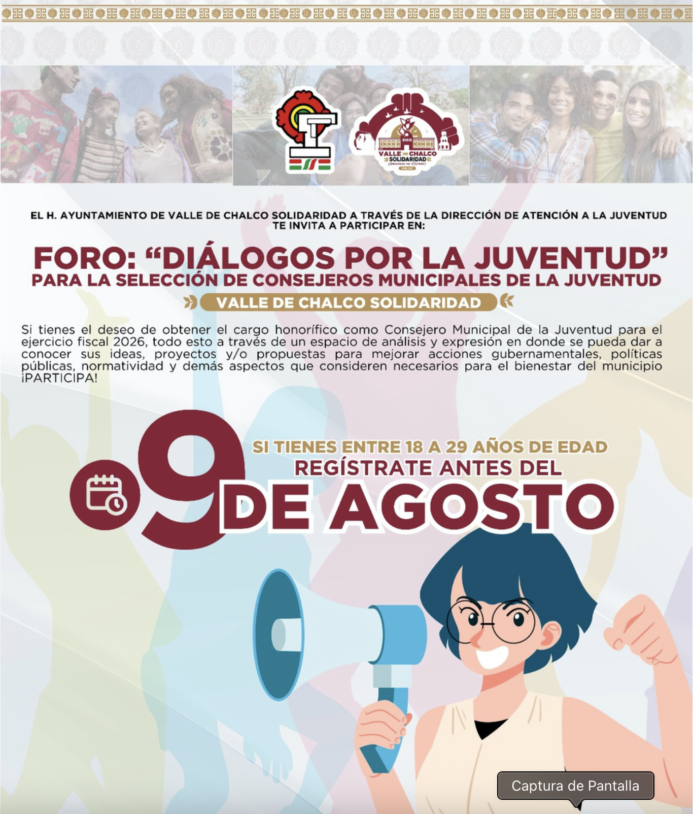 FORO: DIALOGOS POR LA JUVENTUD PARA CONSEJEROS MUNICIPALES 2026