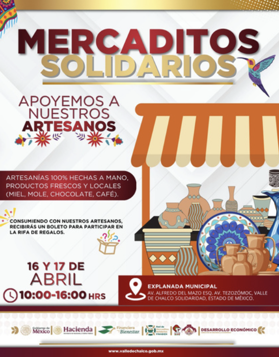 Invita Gobierno Municipal a participar en los Mercaditos Solidarios