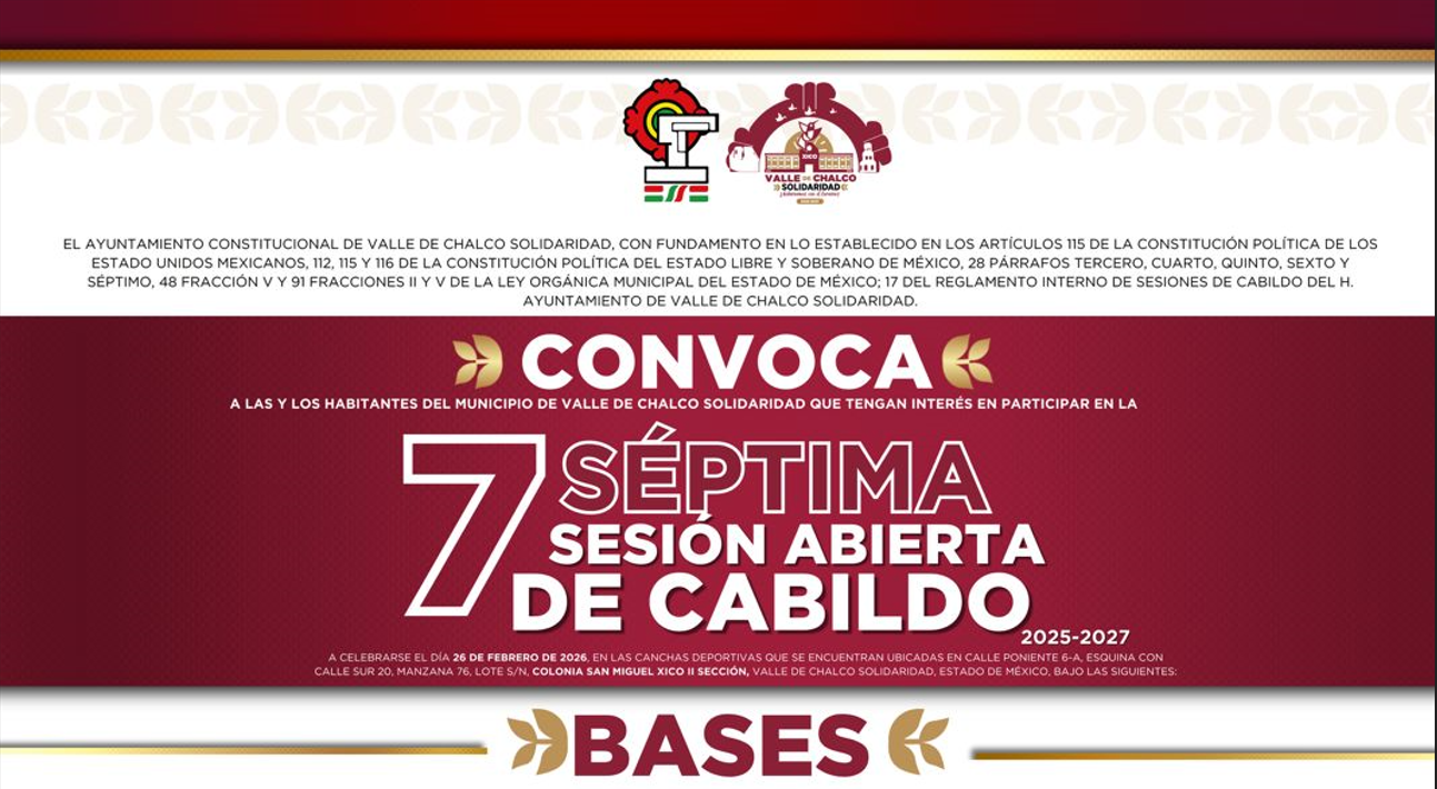 CONVOCATORIA: 7MA SESION ABIERTA DE CABILDO
