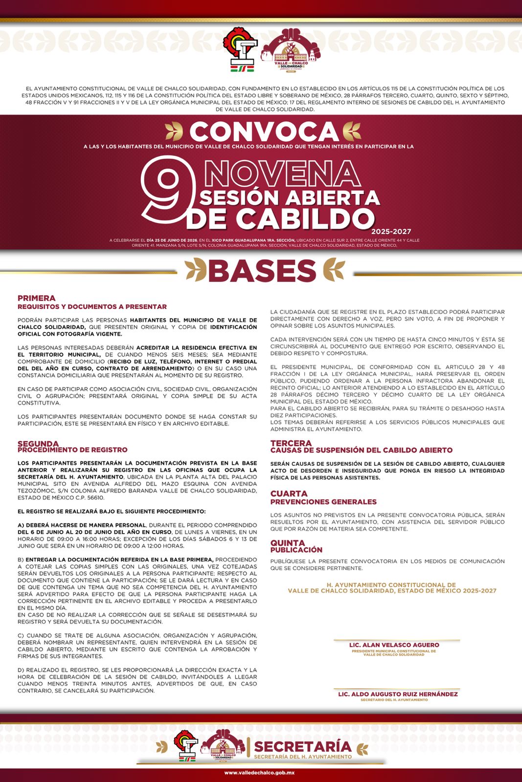 9 NOVENA SESION ABIERTA DE CABILDO